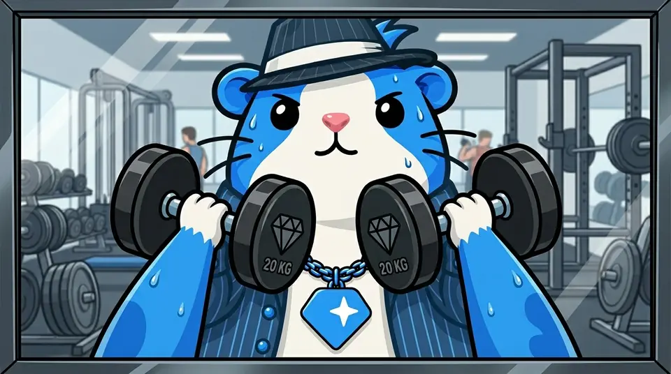 Gramster lifting weights in the gym