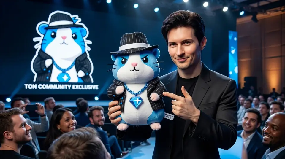 Gramster plush toy shown to a crypto community audience