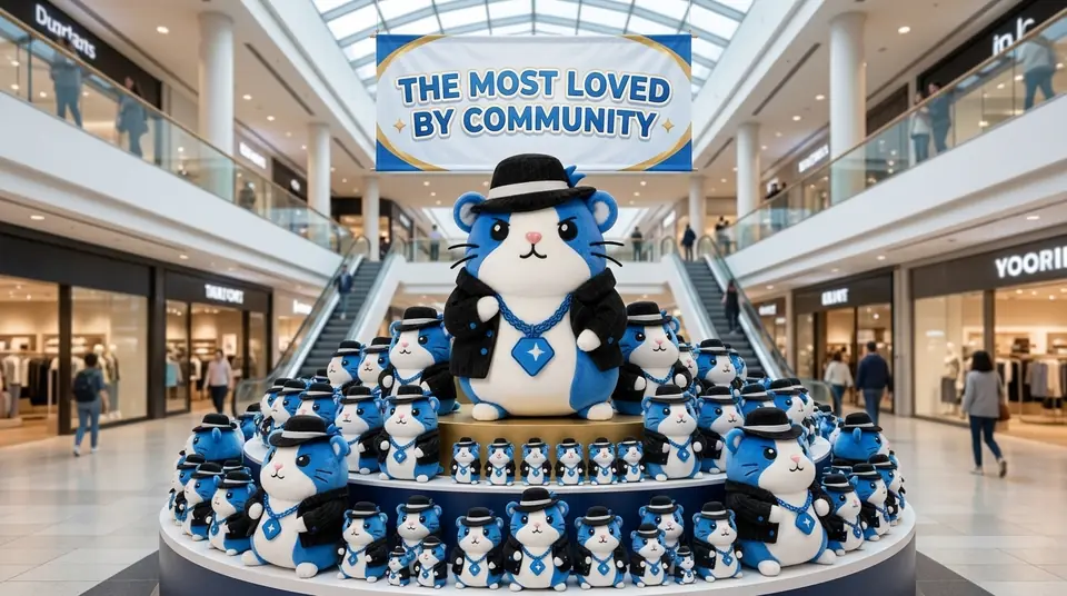 Gramster plush toy display in a mall